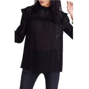 Madewell Ruffle Mockneck Blouse